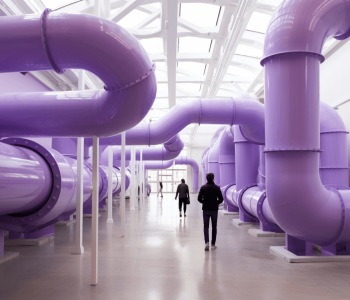 ghensel_a_system_of_white_pipes_with_a_long_purple_pipe_in_the__f6ee408b-51cd-4a57-9ea5-1f034b05fb5c